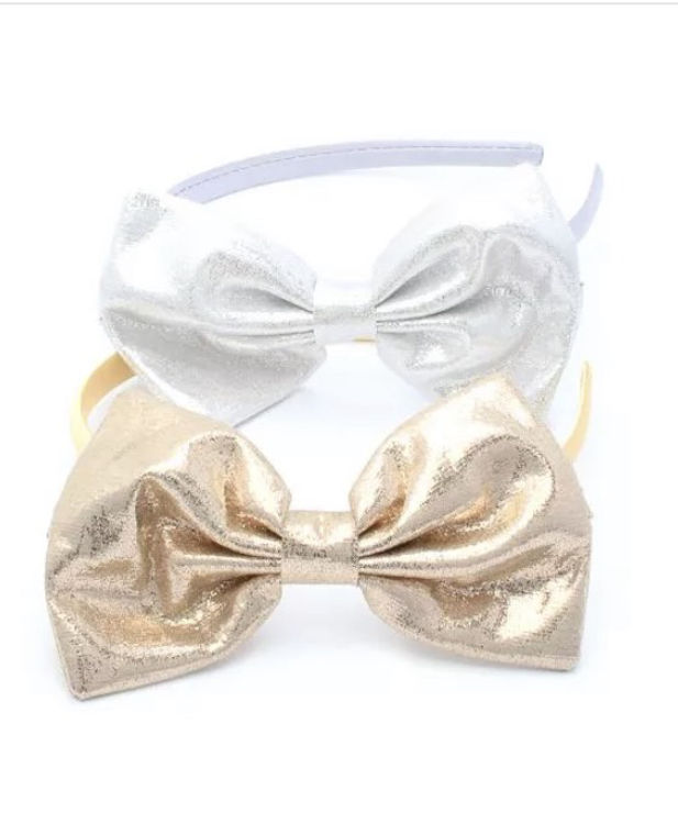 Picture of 8527 1CM WIDE METALLIC SHIMMER BOW ALICEBAND